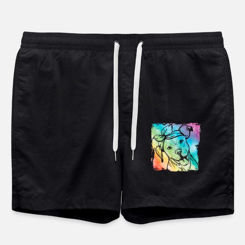 Pitbull Retro - Badeshorts - Schwarz