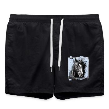 Cheval - Short de bain - noir - Devant - AI Model Male 185 light (185cm)
