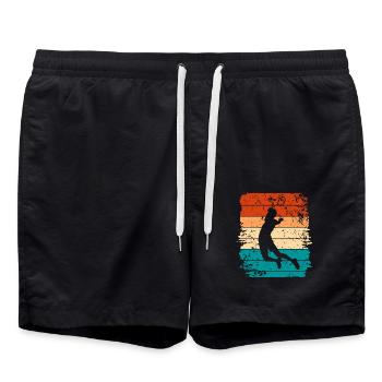 Badminton - Badeshorts - Schwarz - Vorne - AI Model Male 185 light (185cm)
