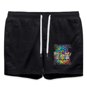 Flower Power Gnomes Tie Dye Peace - Short de bain - noir - Devant - AI Model Male 185 light (185cm)