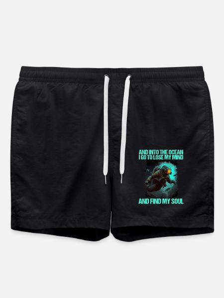 Diving Diver Diver - Swim Trunks - black