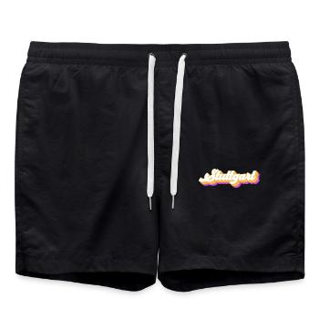 Stuttgarterin Stuttgarterer Stuttgarter - Short de bain - noir - Devant - AI Model Male 185 light (185cm)