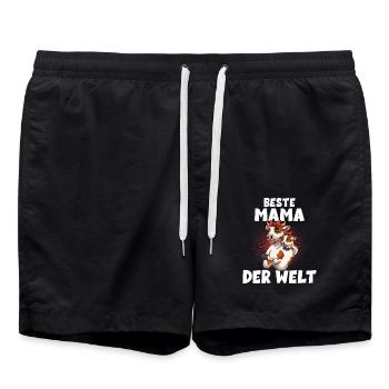 Beste Mama der Welt Muttertag Mutter Kuh für - Badeshorts - Schwarz - Vorne - AI Model Male 185 light (185cm)