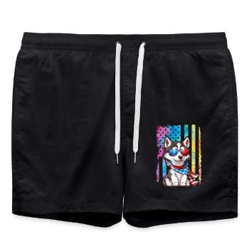 Husky USA - Badeshorts - Schwarz - Vorne - AI Model Male 185 light (185cm)