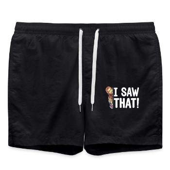 I have seen that faith worshippers God worshippers - Swim Trunks - black - Front - AI Model Male 185 light (185cm)