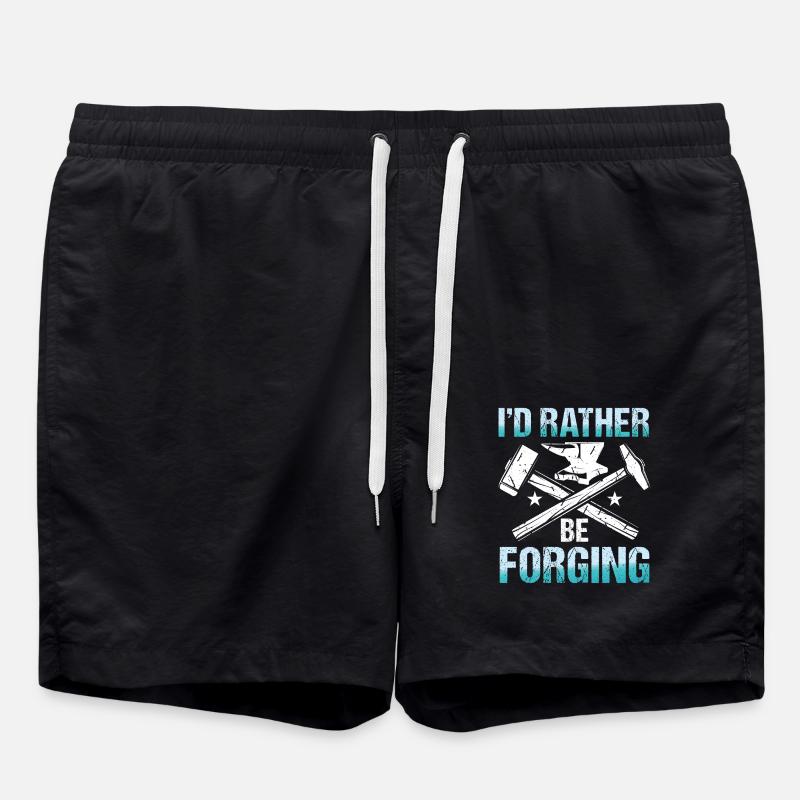 I'd Rather Be Forging - Badeshorts - Schwarz