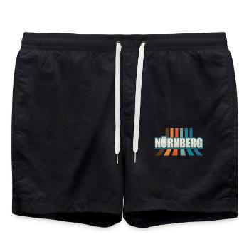 Nürnbergerin Nürnberger Nürnberg - Badeshorts - Schwarz - Vorne - AI Model Male 185 light (185cm)