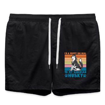 Je suis un gros problème pour mon Husky sibérien - Short de bain - noir - Devant - AI Model Male 185 light (185cm)