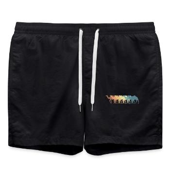 Chameaux Animaux Dromadaires Désert Animal - Short de bain - noir - Devant - AI Model Male 185 light (185cm)