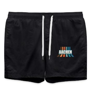 Aachenerin Aachener Aix-la-Chapelle - Short de bain - noir - Devant - AI Model Male 185 light (185cm)
