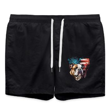 Bulldog anglais États-Unis - Short de bain - noir - Devant - AI Model Male 185 light (185cm)