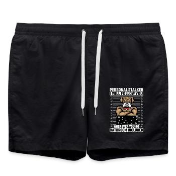 Personal Stalker Je te suivrai partout où tu iras - Short de bain - noir - Devant - AI Model Male 185 light (185cm)
