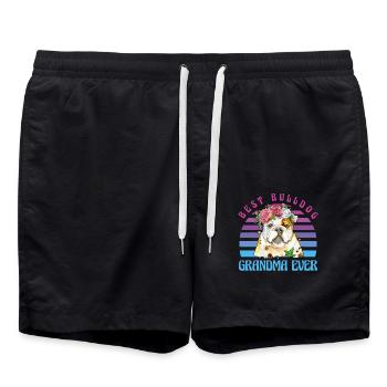 Meilleure grand-mère bouledogue de tous les temps - Short de bain - noir - Devant - AI Model Male 185 light (185cm)