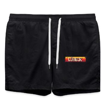 Lübeckerin Lübecker Lübeck - Swim Trunks - black - Front - AI Model Male 185 light (185cm)