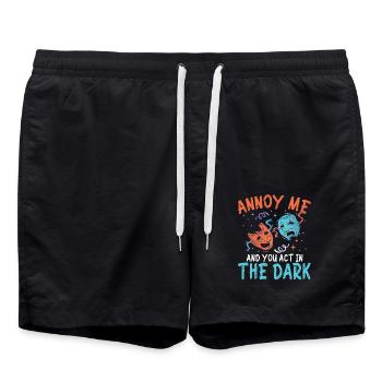 Annoy Me And You Act In The Dark - Badeshorts - Schwarz - Vorne - AI Model Male 185 light (185cm)