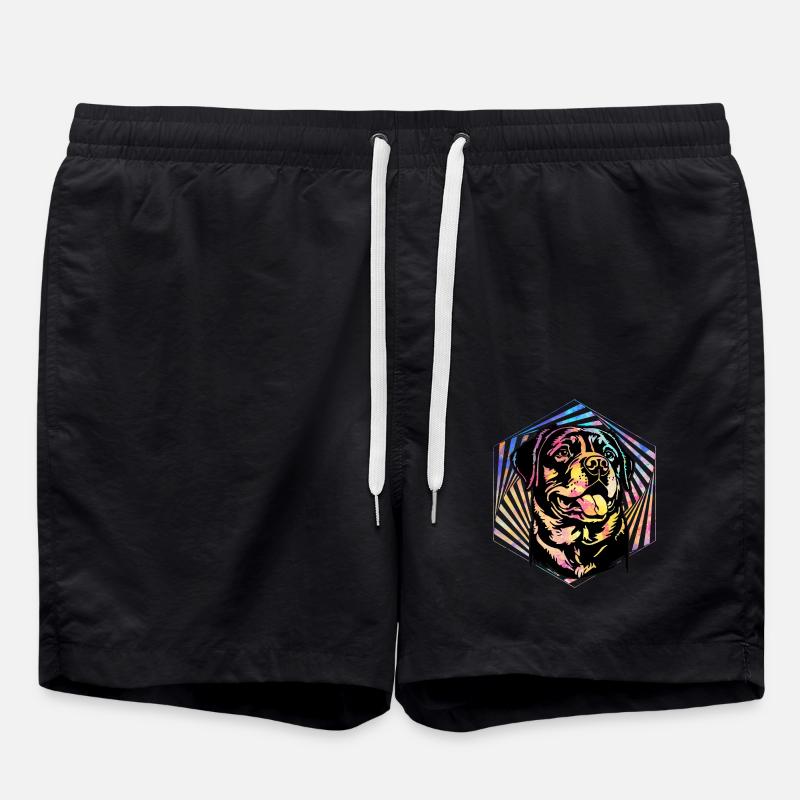 Rottweiler - Swim Trunks - black