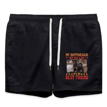 Mon Rottweiler pas seulement un chien, c’est mon meilleur ami - Short de bain - noir - Devant - AI Model Male 185 light (185cm)