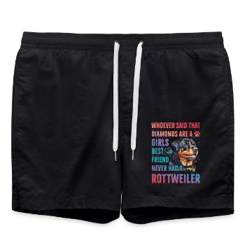 Rottweiler Meilleure amie des femmes - Short de bain - noir - Devant - AI Model Male 185 light (185cm)