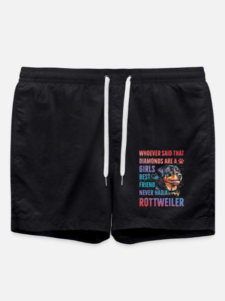 Rottweiler Womens best friend - Swim Trunks - black
