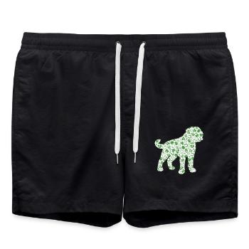 Rottweiler St. Patrick's day Irish - Badeshorts - Schwarz - Vorne - AI Model Male 185 light (185cm)
