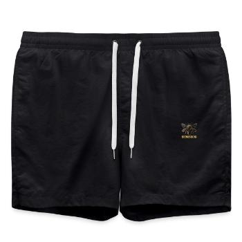 Bienenboss Imker Honig Dealer Bienenzüchter Bienen - Badeshorts - Schwarz - Vorne - AI Model Male 185 light (185cm)