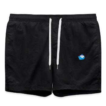 Kawaii Cruise Ship Pocket - Swim Trunks - black - Front - AI Model Male 185 light (185cm)