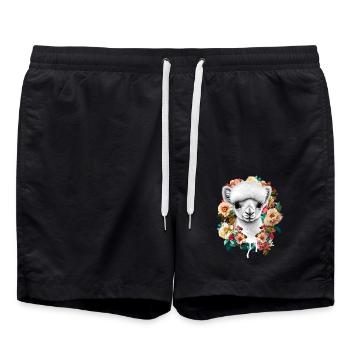 Alpaga - Short de bain - noir - Devant - AI Model Male 185 light (185cm)
