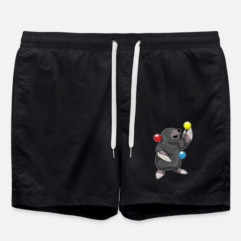 Mole Juggler Juggling - Swim Trunks - black