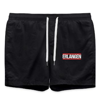 Erlangenerin Erlangener Erlangen - Swim Trunks - black - Front - AI Model Male 185 light (185cm)