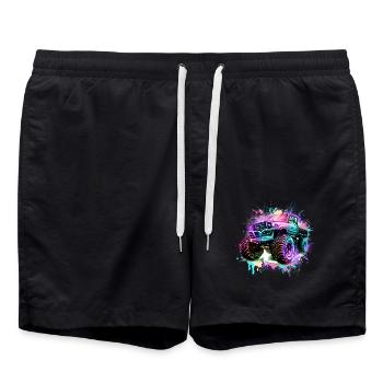Monster truck - Short de bain - noir - Devant - AI Model Male 185 light (185cm)