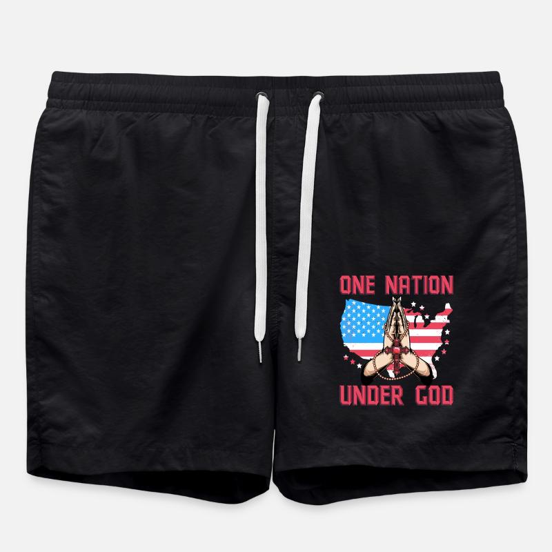 Une nation sous Dieu - Short de bain - noir