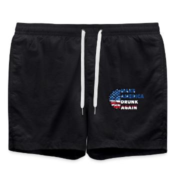 Make America Drunk again - Badeshorts - Schwarz - Vorne - AI Model Male 185 light (185cm)