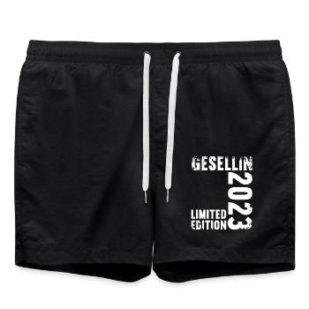 Gesellin Gesellenprüfung bestanden Gesellin - Badeshorts - Schwarz - Vorne - AI Model Male 185 light (185cm)