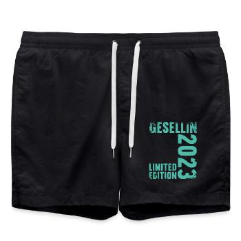 Gesellin Gesellenprüfung bestanden Gesellin - Badeshorts - Schwarz - Vorne - AI Model Male 185 light (185cm)