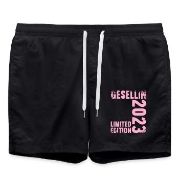 Gesellin Gesellenprüfung bestanden Gesellin - Badeshorts - Schwarz - Vorne - AI Model Male 185 light (185cm)