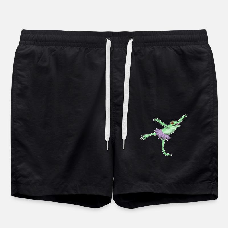 Frog Ballerina Ballet Dance - Swim Trunks - black
