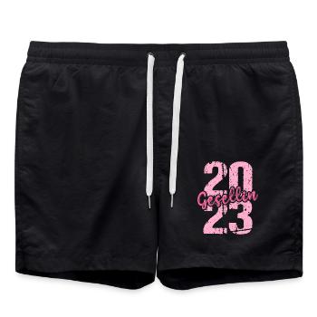 Gesellin Gesellenprüfung bestanden Gesellin - Badeshorts - Schwarz - Vorne - AI Model Male 185 light (185cm)