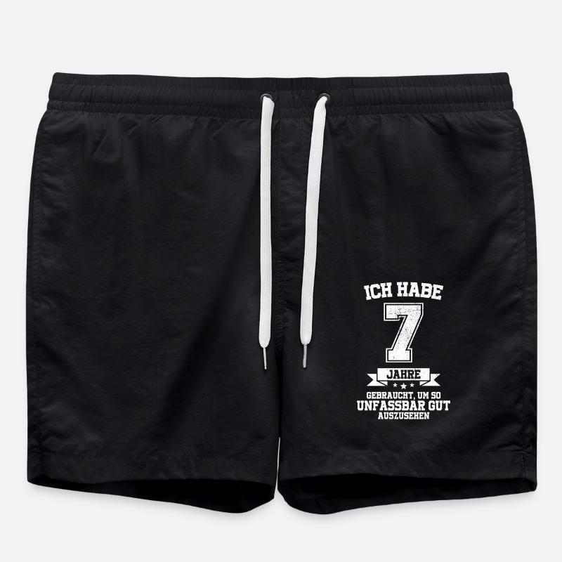7. Geburtstag Geschenk Habe 7 Jahre Gebraucht - Badeshorts - Schwarz