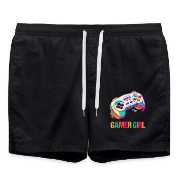 Gaming Console PC Gamer Girl Gamer Girl - Swim Trunks - black - Front - AI Model Male 185 light (185cm)