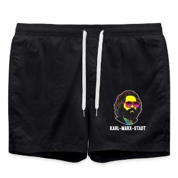 Le communisme a quitté le marxisme Karl Marx - Short de bain - noir - Devant - AI Model Male 185 light (185cm)