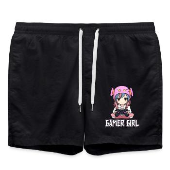 Gaming Console PC Gamer Girl Gamer Girl - Swim Trunks - black - Front - AI Model Male 185 light (185cm)