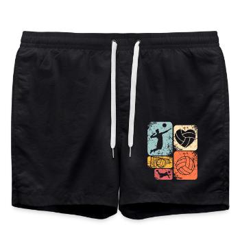 Volley-ball - Short de bain - noir - Devant - AI Model Male 185 light (185cm)