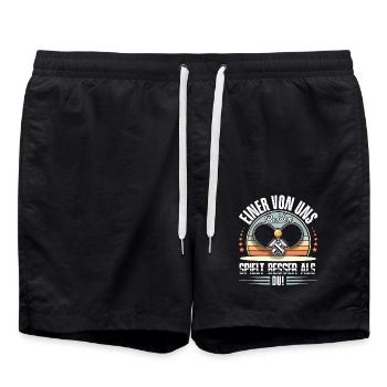 Tischtennis - Badeshorts - Schwarz - Vorne - AI Model Male 185 light (185cm)