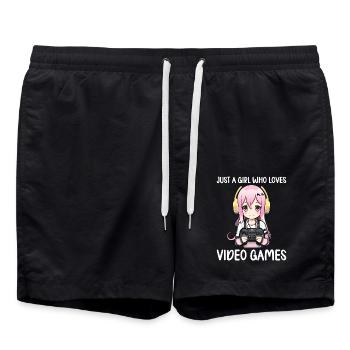 Gaming Console PC Gamer Girl Gamer Girl - Swim Trunks - black - Front - AI Model Male 185 light (185cm)