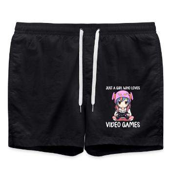 Gaming Console PC Gamer Girl Gamer Girl - Swim Trunks - black - Front - AI Model Male 185 light (185cm)