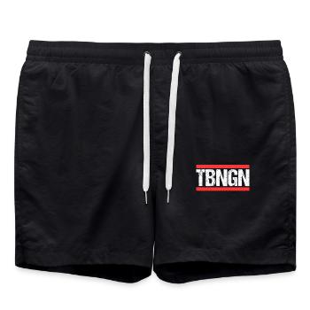 Tübingen Tübingenerin Tübingener Stadt Tübingen - Badeshorts - Schwarz - Vorne - AI Model Male 185 light (185cm)