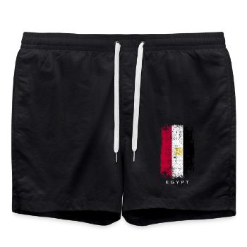 Souvenir avec le drapeau du pays de l’Egypte - Short de bain - noir - Devant - AI Model Male 185 light (185cm)