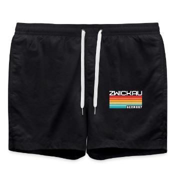 Zwickau Zwickauerin Zwickauer Stadt Zwickau - Short de bain - noir - Devant - AI Model Male 185 light (185cm)