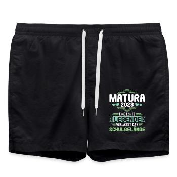 Matura Junge Mädchen Damen und Herren Matura 2023 - Badeshorts - Schwarz - Vorne - AI Model Male 185 light (185cm)