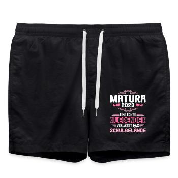 Matura Junge Mädchen Damen und Herren Matura 2023 - Badeshorts - Schwarz - Vorne - AI Model Male 185 light (185cm)